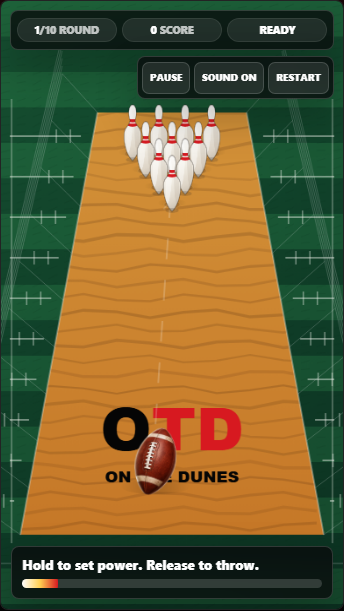 Football bowling gameplay screenshot